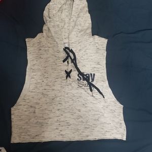 Hoodie with no sleeves